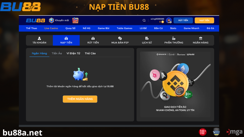 Hướng dẫn nạp tiền BU88 chi tiết